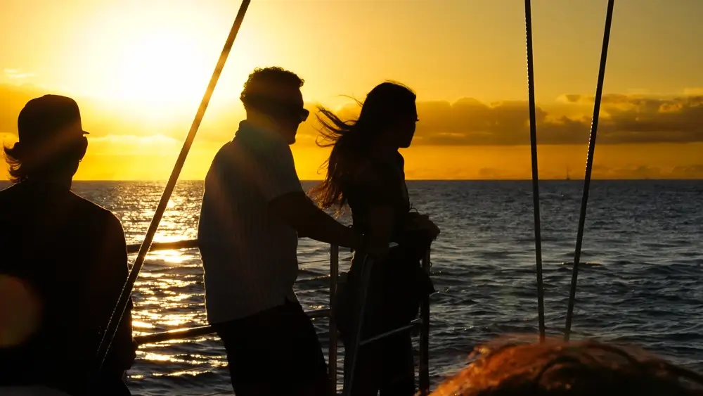 Three Tiki Sailing Sunset Swim & Sail Oahu 1