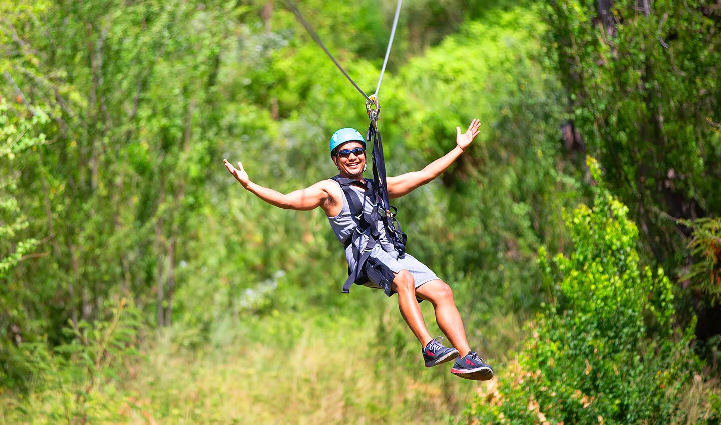 Zip & Dip - Coral Crater Adventure Park - 3 Ziplines + Wet 'n' Wild Admission Oahu
